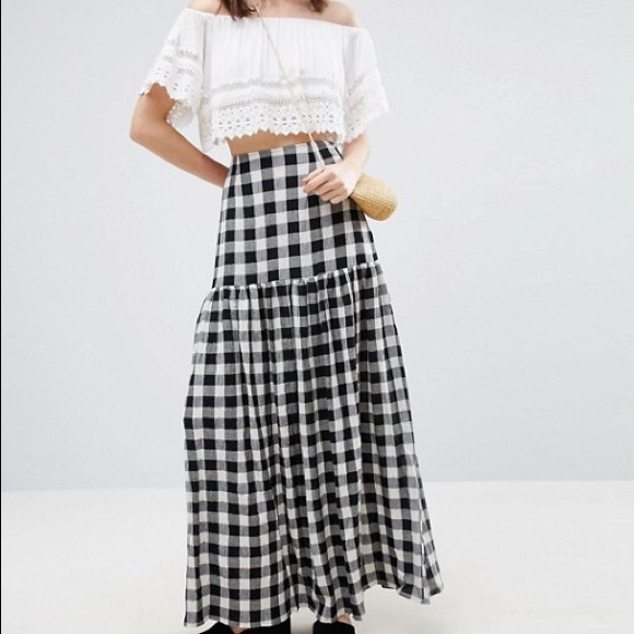 ASOS Dresses & Skirts - 🆕 ASOS High Waisted Maxi Skirt in Gingham